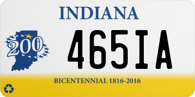 IN license plate 465IA