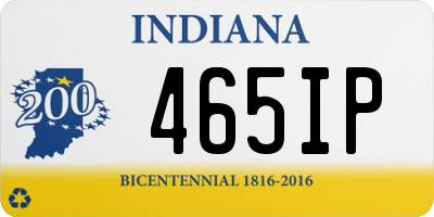 IN license plate 465IP