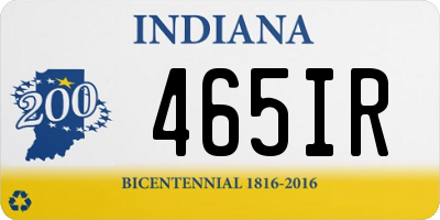 IN license plate 465IR