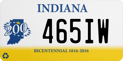 IN license plate 465IW