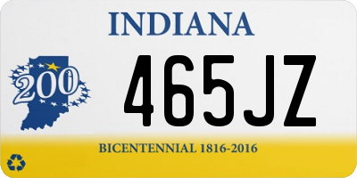 IN license plate 465JZ