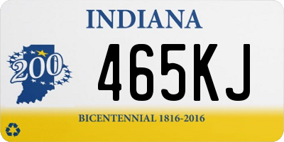 IN license plate 465KJ