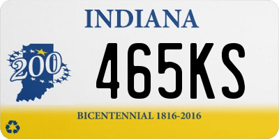 IN license plate 465KS