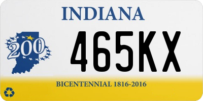 IN license plate 465KX