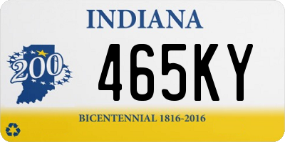 IN license plate 465KY