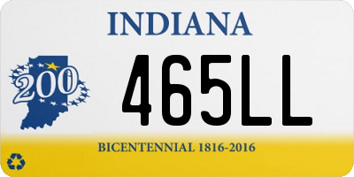 IN license plate 465LL