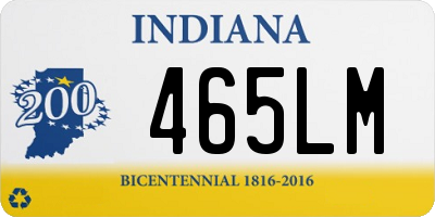 IN license plate 465LM