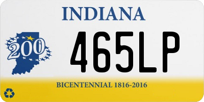 IN license plate 465LP