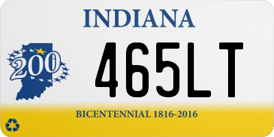 IN license plate 465LT