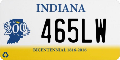 IN license plate 465LW