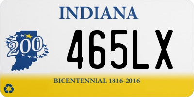 IN license plate 465LX