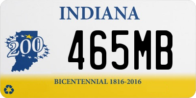 IN license plate 465MB