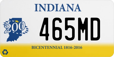 IN license plate 465MD