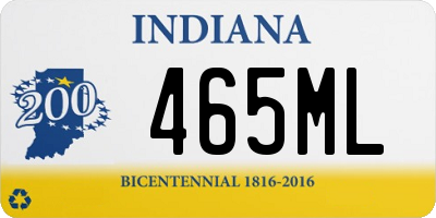 IN license plate 465ML