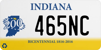 IN license plate 465NC