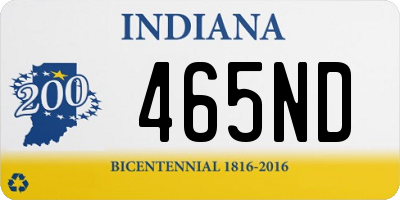 IN license plate 465ND