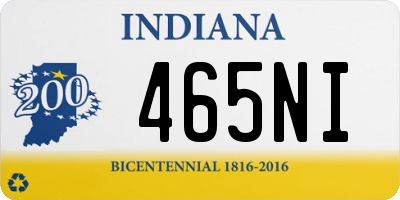 IN license plate 465NI