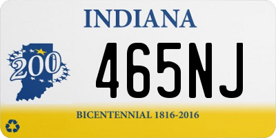 IN license plate 465NJ