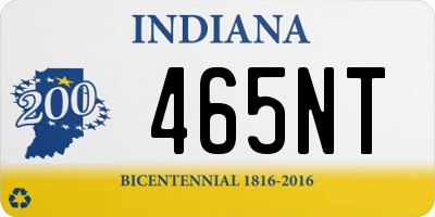 IN license plate 465NT