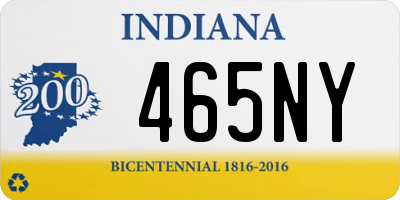 IN license plate 465NY