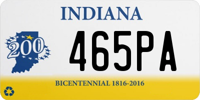 IN license plate 465PA