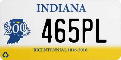 IN license plate 465PL