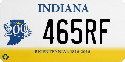 IN license plate 465RF
