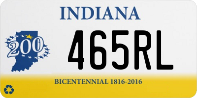 IN license plate 465RL