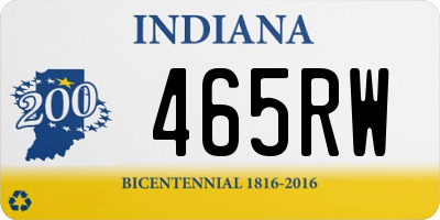 IN license plate 465RW