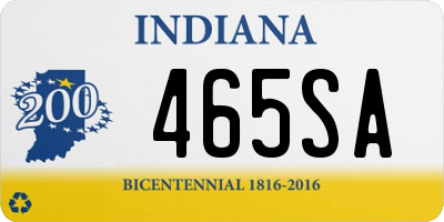 IN license plate 465SA