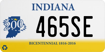 IN license plate 465SE