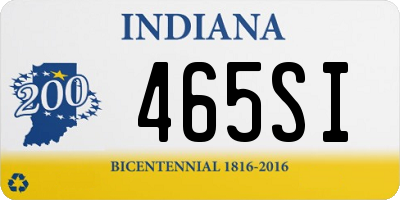 IN license plate 465SI