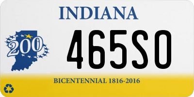 IN license plate 465SO