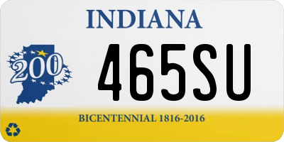 IN license plate 465SU