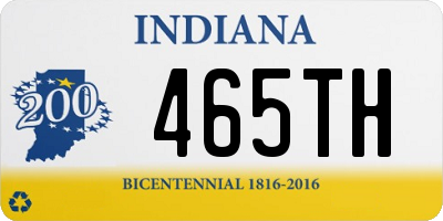 IN license plate 465TH