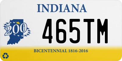 IN license plate 465TM