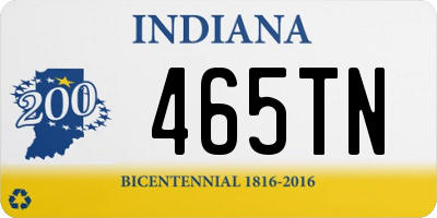 IN license plate 465TN