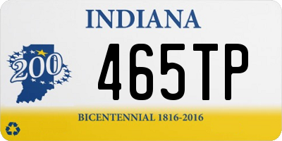 IN license plate 465TP