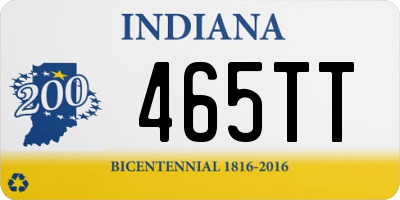 IN license plate 465TT