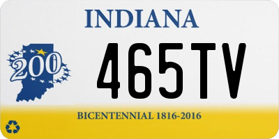 IN license plate 465TV