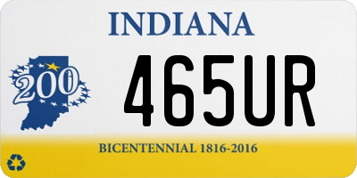 IN license plate 465UR