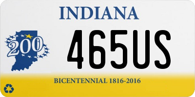 IN license plate 465US