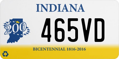 IN license plate 465VD