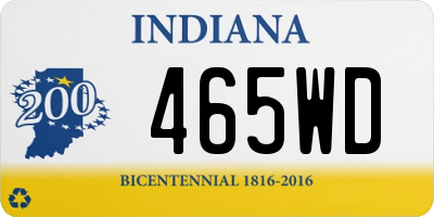 IN license plate 465WD