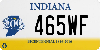 IN license plate 465WF