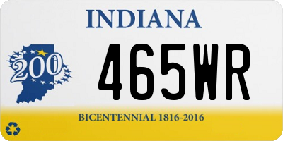 IN license plate 465WR