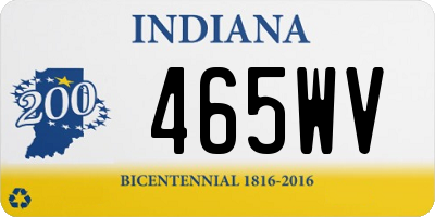 IN license plate 465WV