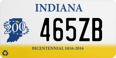 IN license plate 465ZB
