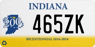 IN license plate 465ZK