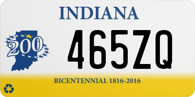 IN license plate 465ZQ